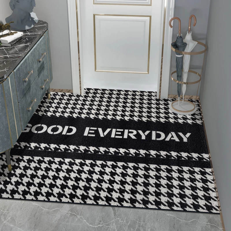 Modern Luxury Entrance Door Mats PVC Silk Loop Floor Mats Carpet Kitchen Mat Bath Mat Indoor Can Be Cut Custom Hallway Door Mats