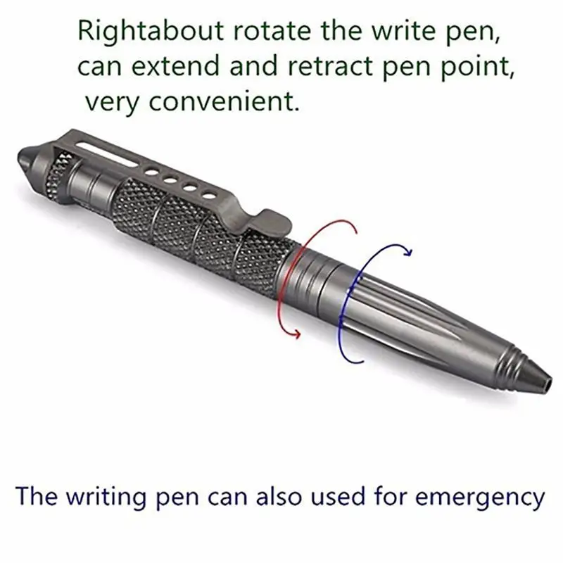 Tactical Pen Self-Defence Personal Safety Protection Weapons Emergency Glass Breakon Survival Tool Anti skid