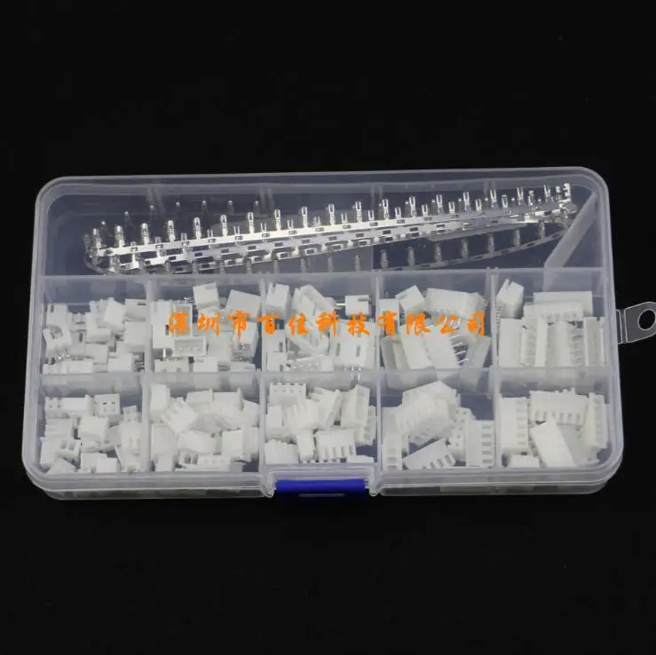 350Pcs XH2.54 1/2/3/4/5/6P Stopcontact Terminal Connector Set boxed