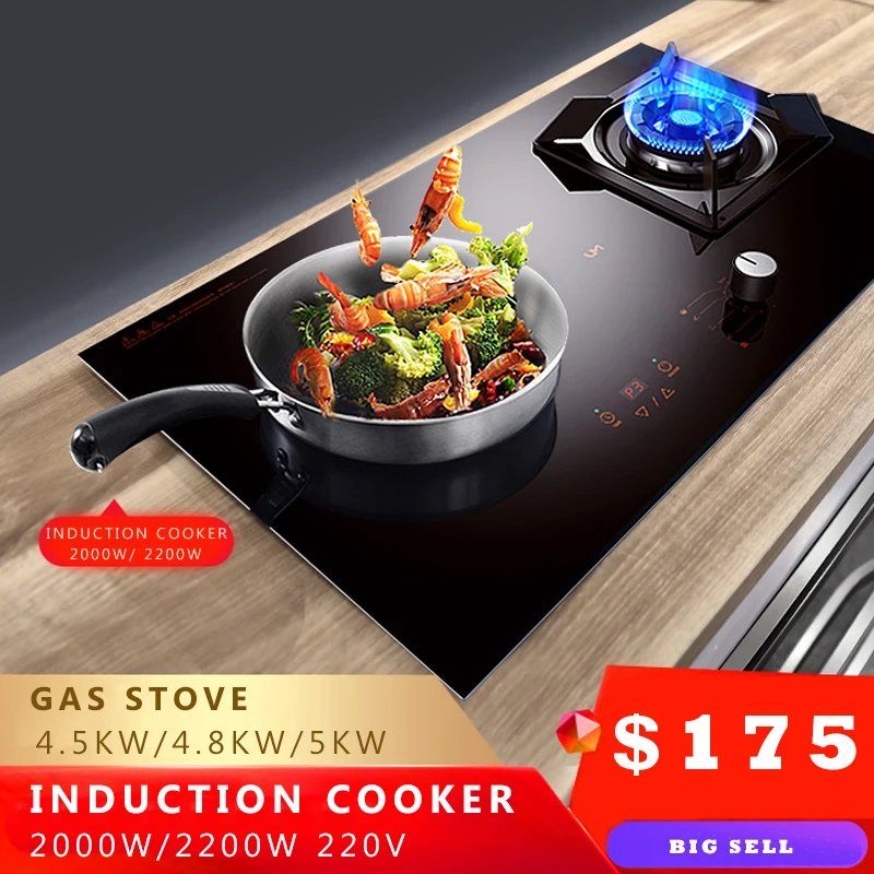 Induction Cooker Gas And Electric Dual Purpose With Timing Embedded One Electric One Gas Stove Induction Cooker