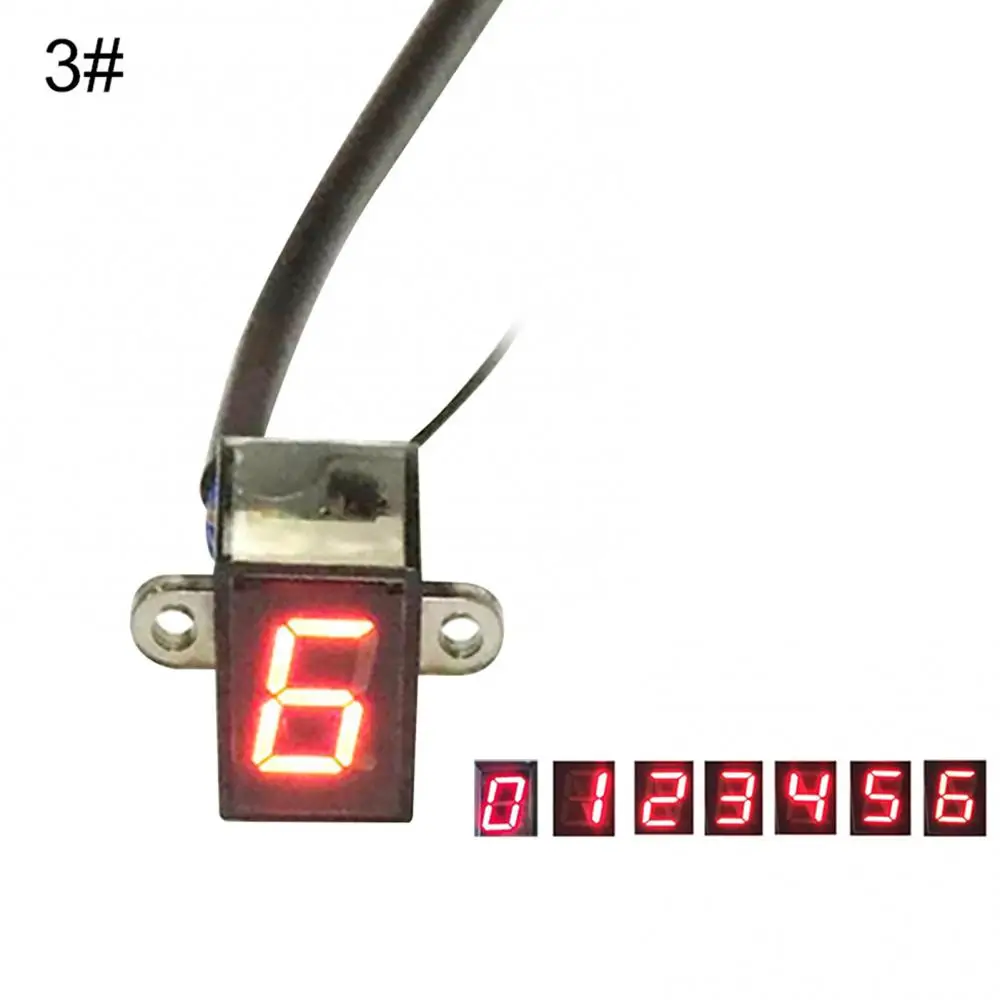 12V Universal Motorcycle Digital LED Gear Indicator Shift Lever Sensor Display