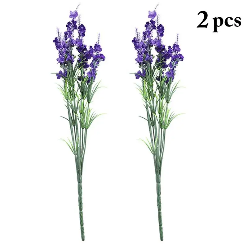 2pcs Artificial Lavender Artificial Flower Wholesale Plant Wall Decoration Bouquet Material Manual DIY Vases for Home