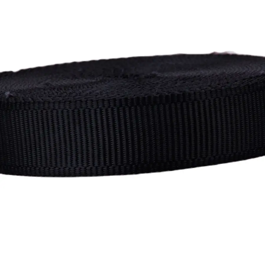 Black Edge Nylon Webbing Belt For Backpack Safety