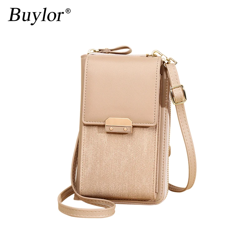 

Buylor Women Shoulder Bag Designer Phone Pocket Small Shoulder Bag Pu Leather Female Crossbody Bag Ladies Mini Messenger Purse