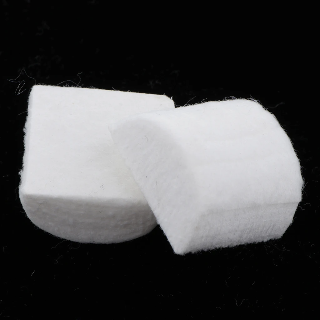 2 Pieces Wool Felt Dampening Pad Dampers Electric Drum Beater Heads