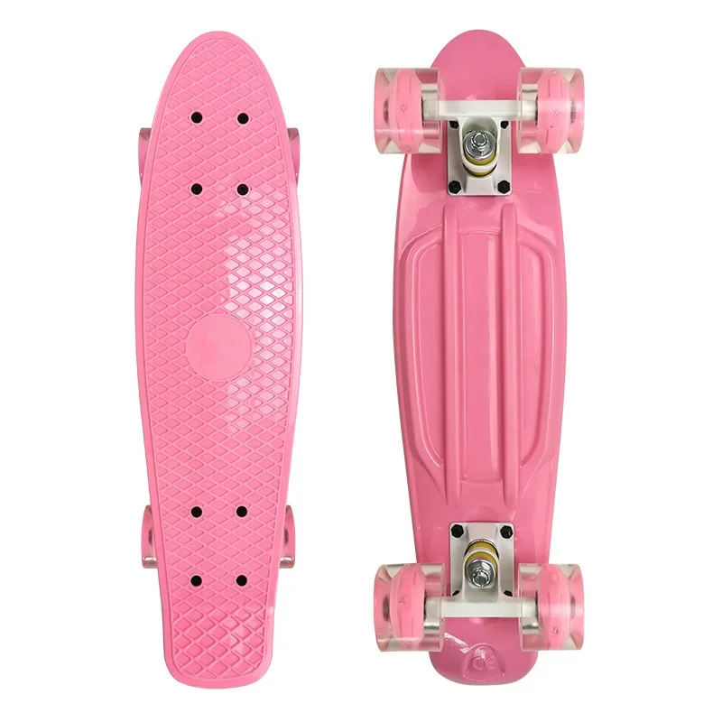 Penny Board dla dzieci, długa deska, Mini deskorolka, koło Flash, plastikowa deska na ryby na zewnątrz, skuter z zabawkami sportowymi, 22 cale