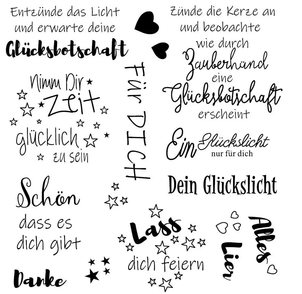 German Transparent Clear Stamp For DIY ScrapbookingCard Making C685