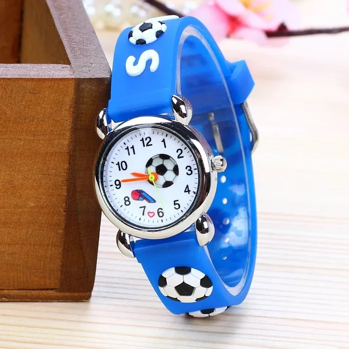 

dropshipping kids watch little boys football whistle dial outdoor sports watch waterproof children soft silicone gift wristwatch