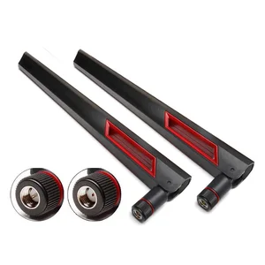 2 buah Antena WIFI Pita Ganda 12dBi 2.4 G 5.8 G Antena Universal Pria RP SMA untuk Penguat Kartu Nirkabel Router ASUS AC68U AC88U 12 antena biquad penjualan terbaik - №