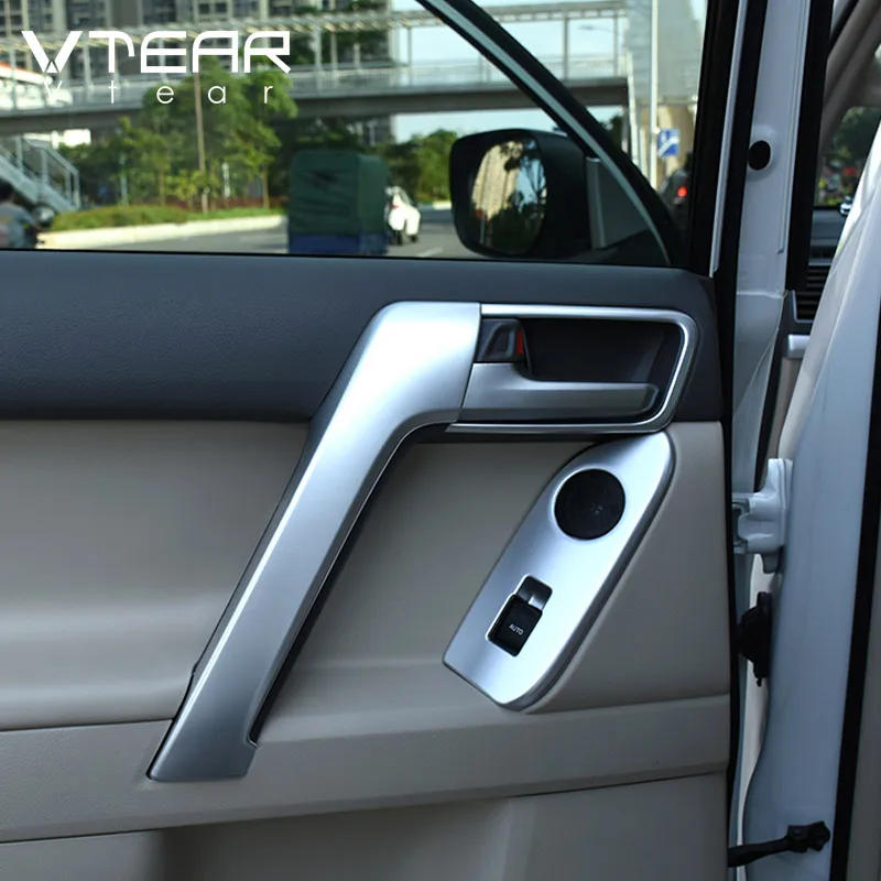 Vtear For Toyota LAND CRUISER Prado 150 Car decoration inner door armrest handle cover accessories interior trim parts 2018-2020