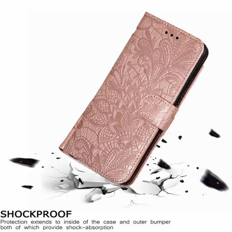 Lace Flip Floral Case for Samsung Galaxy A22 A51 M32 M12 A02 A12 M02 A32 A52 A72 A03S A31 A71 A21S S21 Ultra S2 Plus Wallet Bags