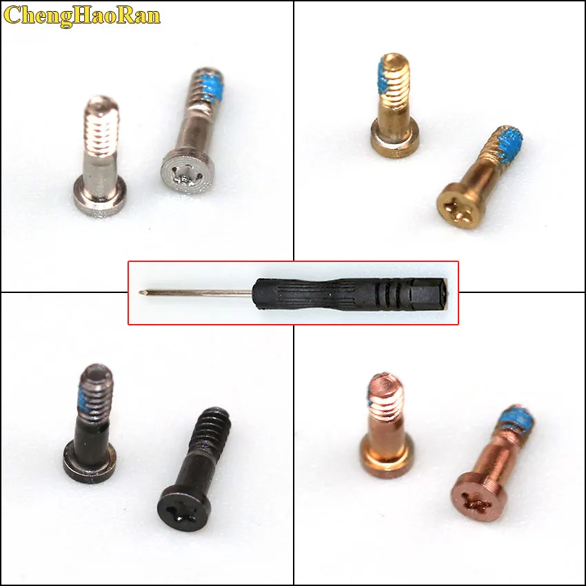 ChengHaoRan 10pcs Torx 5 Point Star screw Pentacle Dock Bottom Connector Screw for iPhone 5 5s 6 6p 6s 6 plus 7 7 PLUS