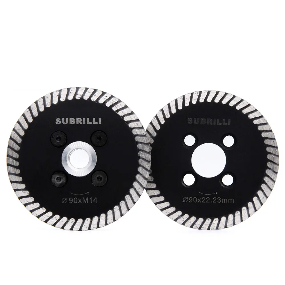 90mm Mini Diamond Engraving Saw Blade With Removable M14 & 5/8-11 Flange Carving Stone Concrete Cutting Disc for Engraver