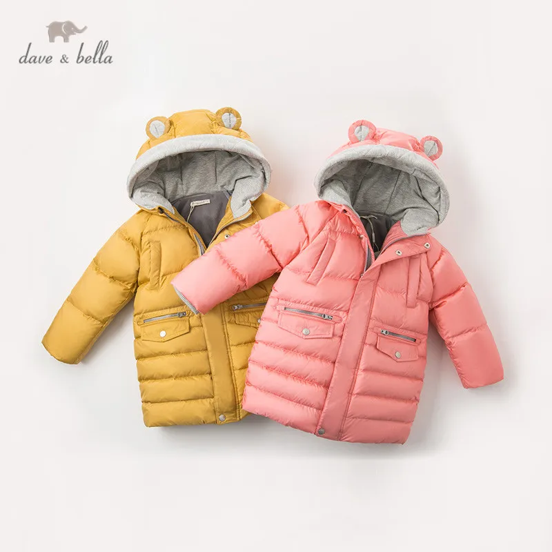 

DB11669 dave bella unisex baby boy girl down jacket children 90% white duck down outerwear fashion hooded coat