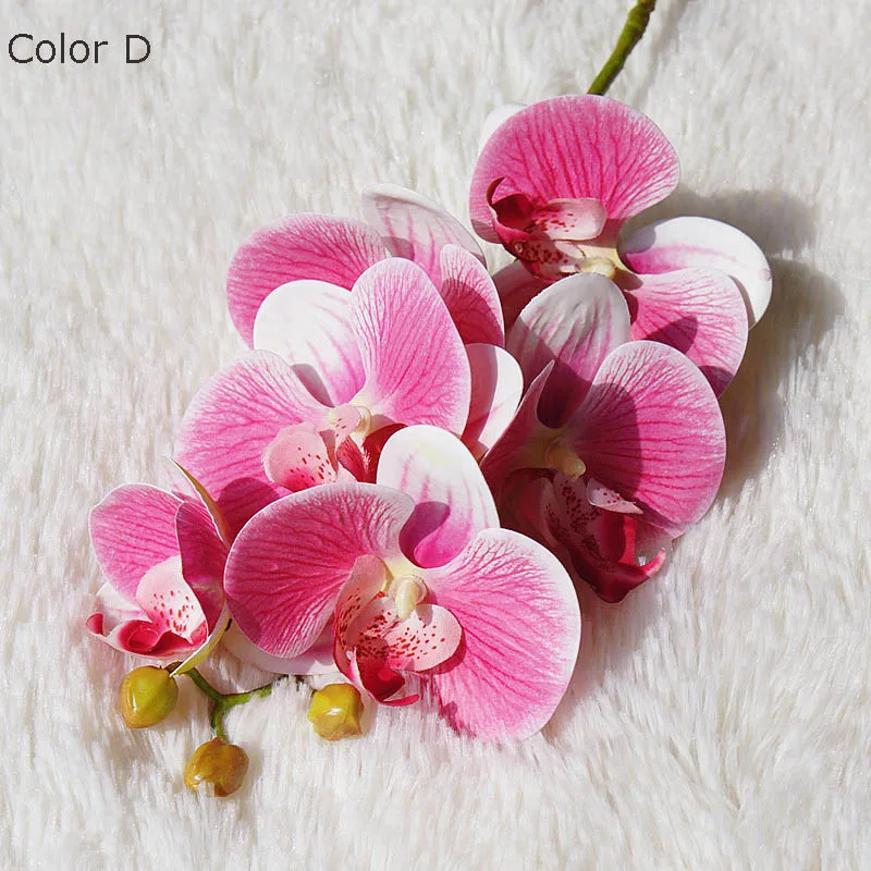 جديد ريال اللمس البلاستيك السحلية فرع الزهور الاصطناعية وهمية فراشة السحلية ل ديكورات منزلية لحفل الزفاف فلوريس الاصطناعي