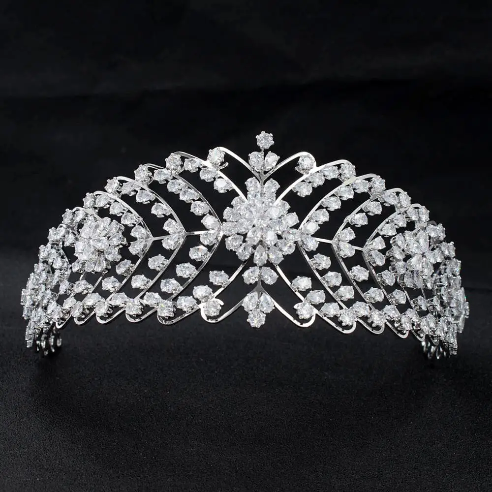 New Crystal Cubic Zirconia Bridal Wedding Soft Headband Hairband Tiara Hair Jewelry Accessories Hairpieces CHA10034