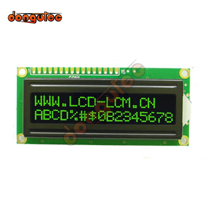 Módulo de pantalla LCD de caracteres, pantalla LCM roja, verde, blanca, naranja, amarilla sobre fondo negro negativo FSTN, 5V, 162, 16x2, 1602A, 1602