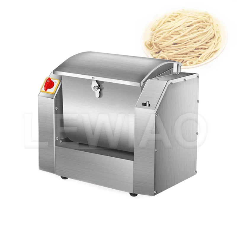 220v Electric Dough Kneading Machine 10kg Flour Mixers Commercial Food Spin Mixer Stainless Steel Pasta Stirring Making Bread