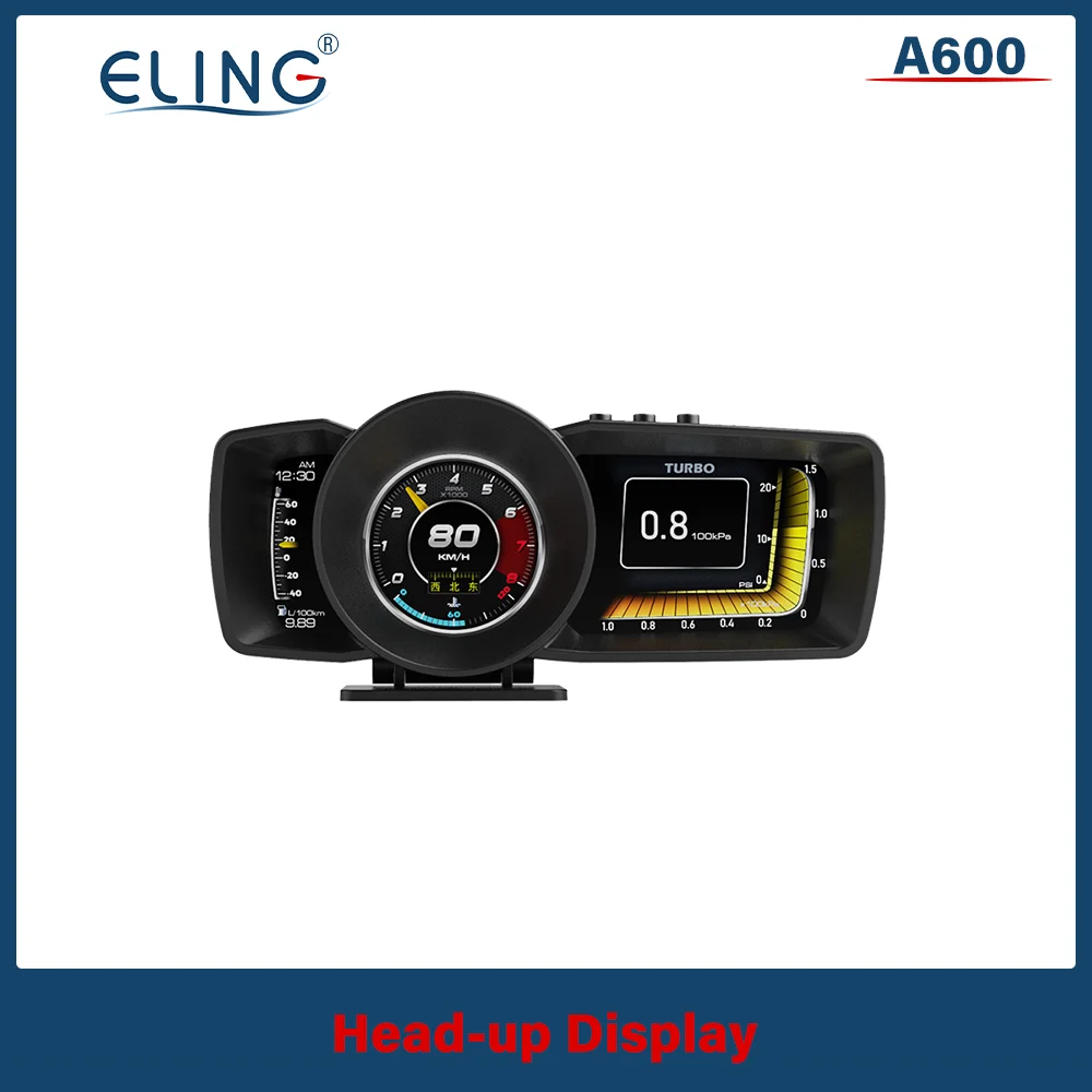 

ELING Car HUD 2021 Newest Multi-Function Head Up Display Dashboard Computer GPS Digital Speedometer OBD2+GPS Car Diagnostic Tool