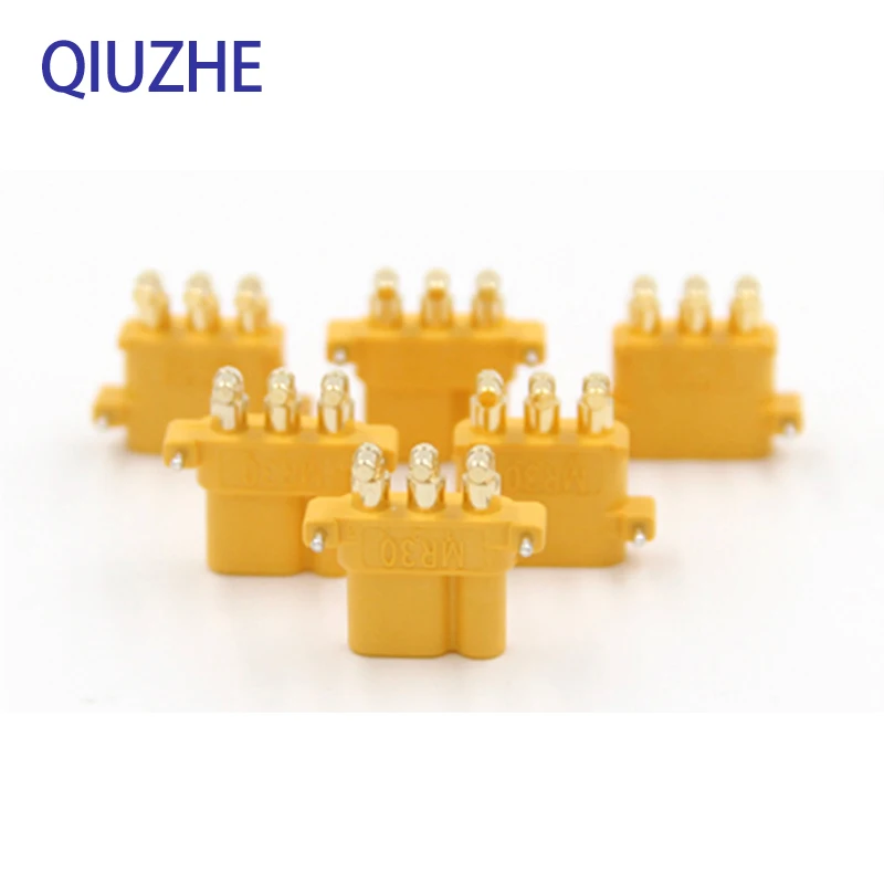 

Amass-Gold-Plated Connector Male and Female Plug Circuit Board, RC Lithium Battery, Aircraft, Drone, Vehicle, Ship Parts, MR30PW