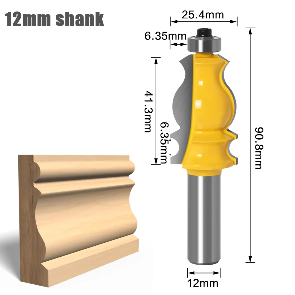 1PC Architectural Molding Router Bit - 1/2