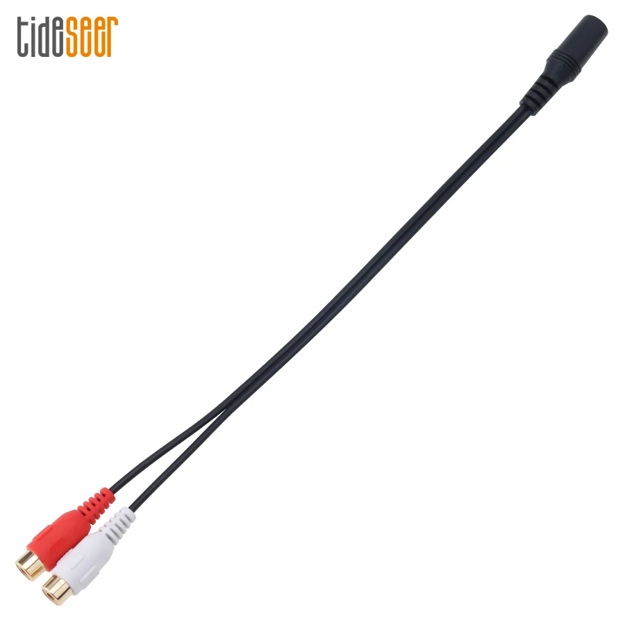 

27cm 3.5mm Stereo Audio Female Jack to Double Lotus 2 RCA Female Sockte 3.5 to RCA Y Splitter Adapter Cable for Headphone 500pcs