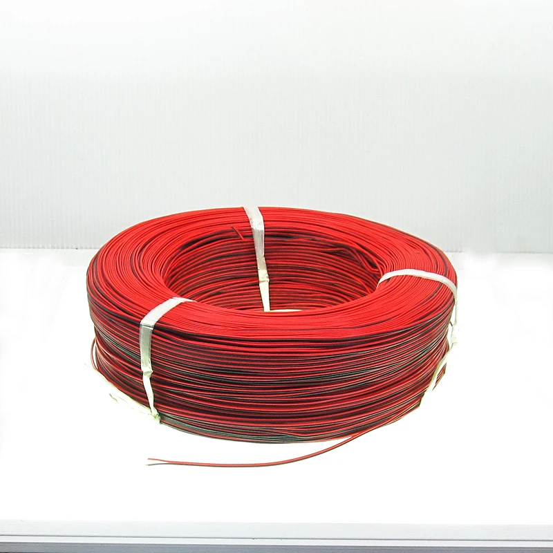 1 Meter Rood Zwart 2Pin PVC Kabel Electrico Koper Rubber LED Draad Geïsoleerde Extend Cord Car Audio Kabel Luidsprekerkabel kabel