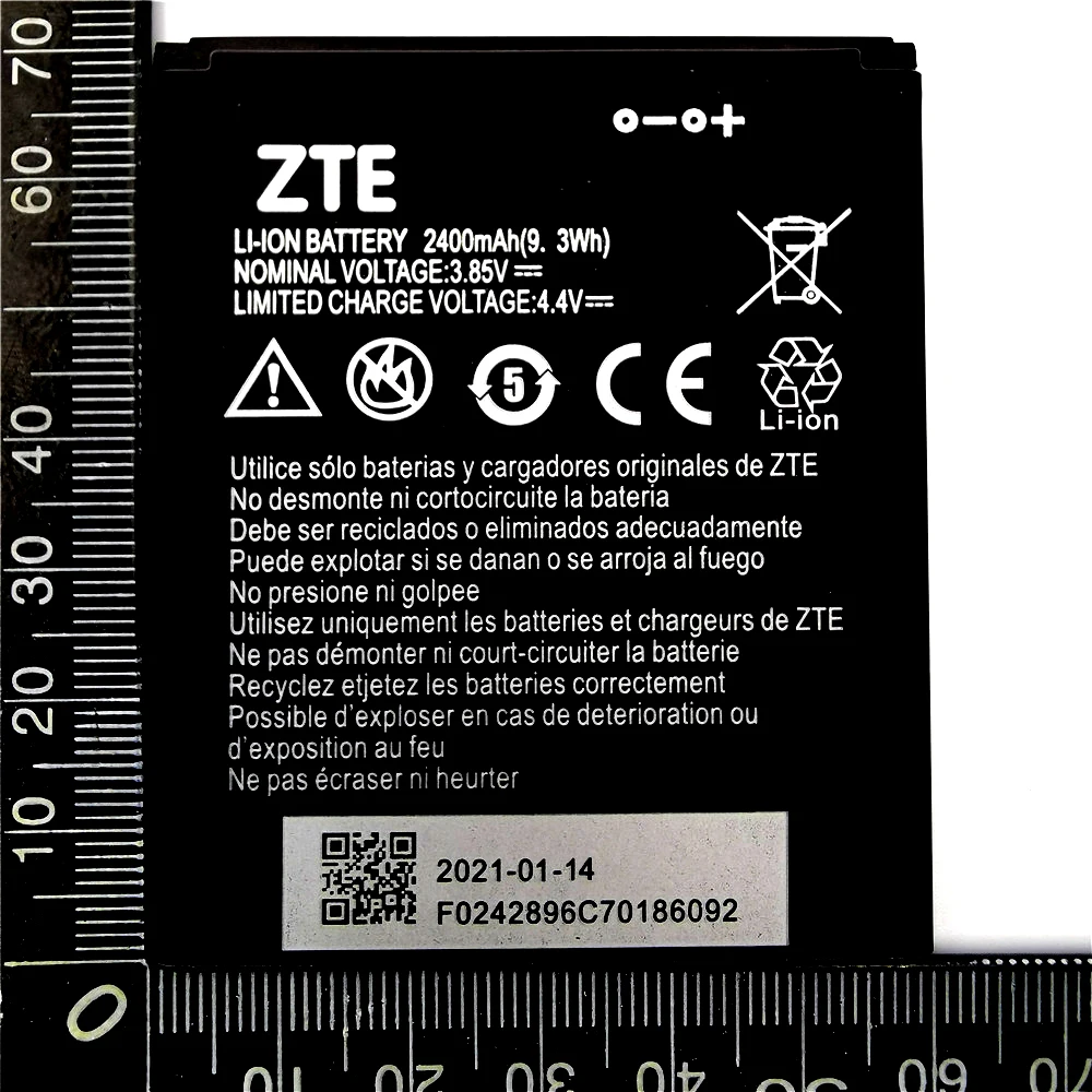 2021 Years 100% Original High Quality 2400mAh Li3824T44P4h716043 Battery For ZTE Blade A520 A521 BA520 Mobile Phone Battery