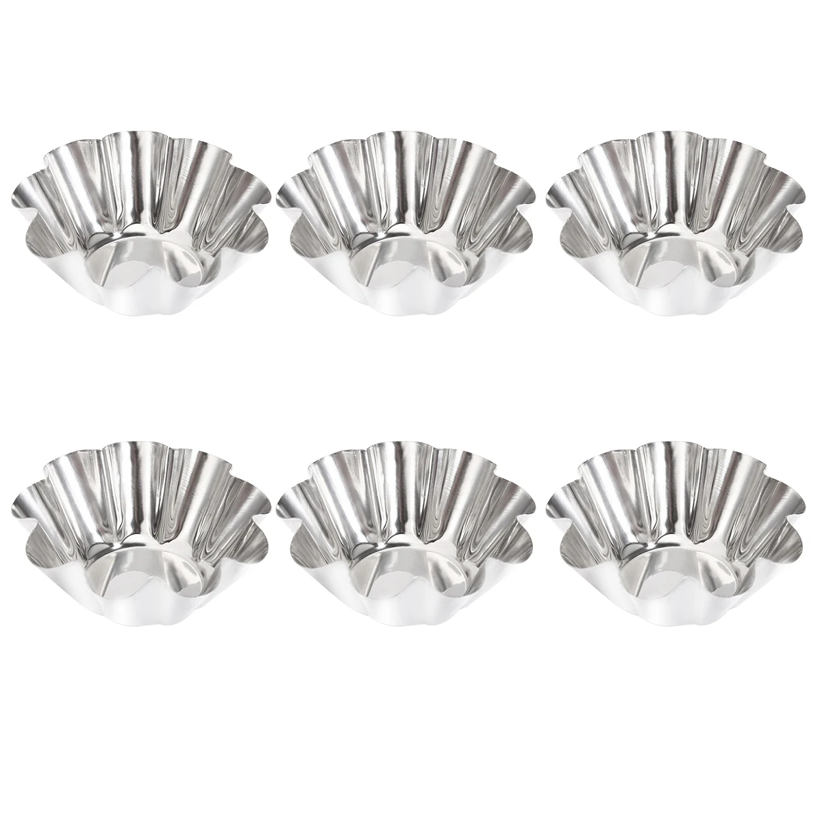 

Tart Egg Cups Baking Cupcake Tins Stainless Steel Dish Pan Wrapper Molds Mould Mold Mini Cake Pans Sushi Dipping Metal Liner