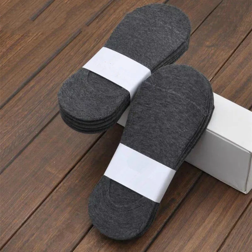 5Pair/Pack Mens Socks Men Invisible Cotton Short Socks Non-slip No Show  Solid Color Socks Men Sock Slippers Socks