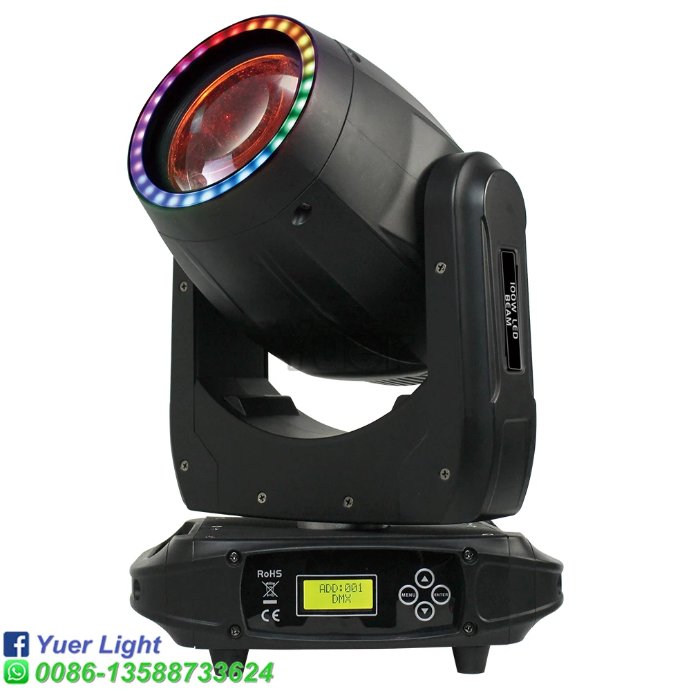 120W LED Beam Moving Head Light 10/17CH DJ Disco 17 Color 15 Patterns DMX512 BSW Moving Head Light 12 Gobo Stage Effect Lighting