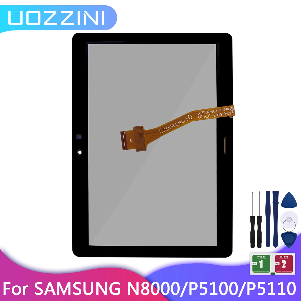 New 10.1''For Samsung Galaxy Tab 2 GT-P5100 P5100 P5110 N8000 Touch Screen Panel Digitizer Sensor Front Glass Replacement parts