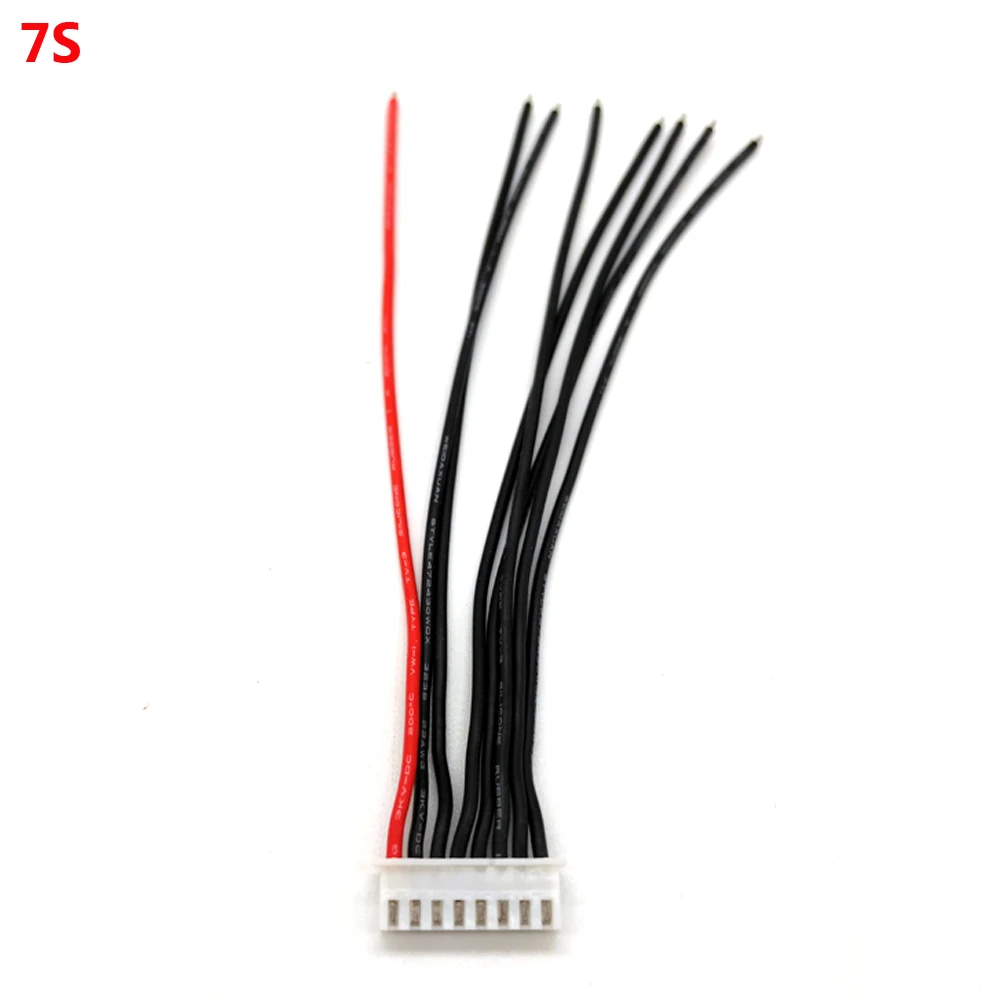 5pcs/lot Balance Charging Lead 1S 2S 3S 4S 5S 6S 7S Lipo Battery Balance head Male Plug 15CM 22AWG Silicone Cable JST-XH Plug