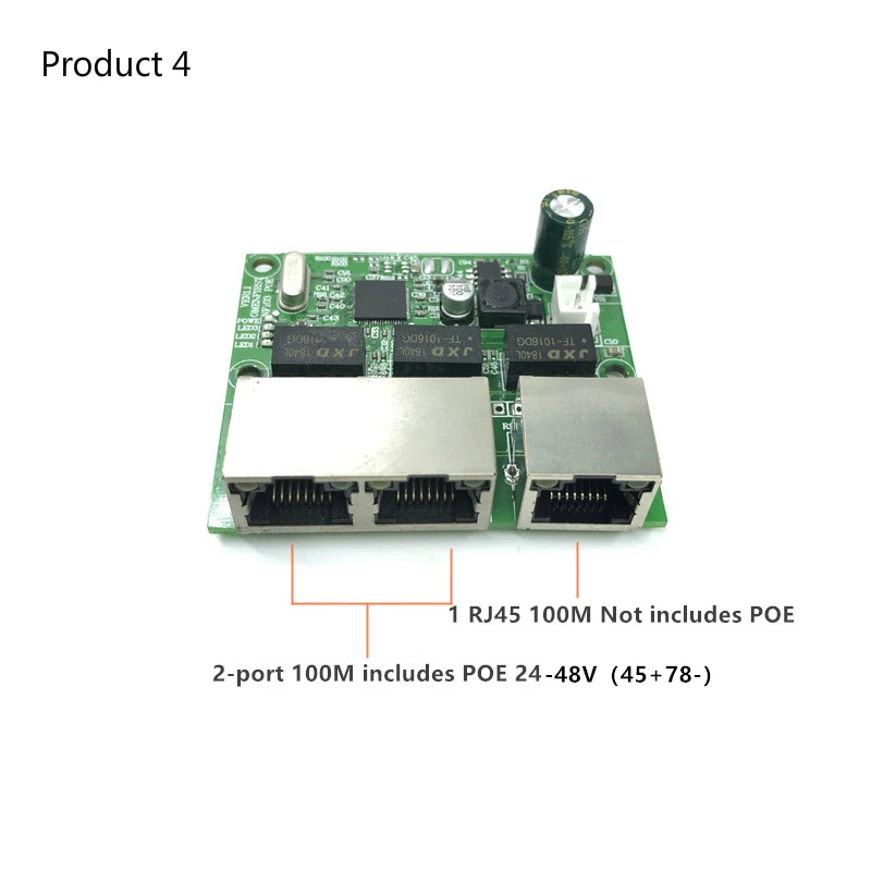 벅 poe 모듈 스위치 보드 802.3af/at 포트 전원 공급 장치 30w ip 카메라 용 nvr ip 전화 3/4100 m 스위치 pd 분리 벅 12v