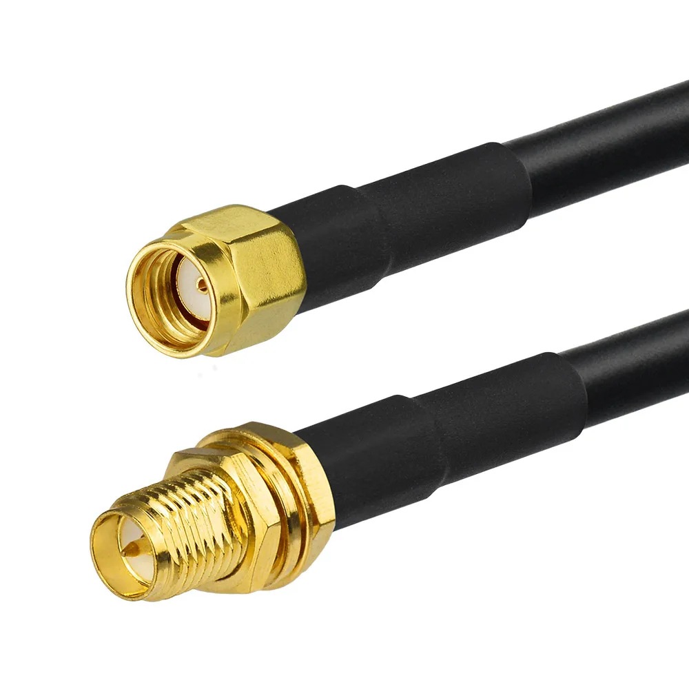 Eightwood LoRa Antenna Cable RP-SMA Male to Female ALMR240 Coaxial for LoRaWan Bobcat Nebra RAK Helium Hotspot HNT Miner Mining