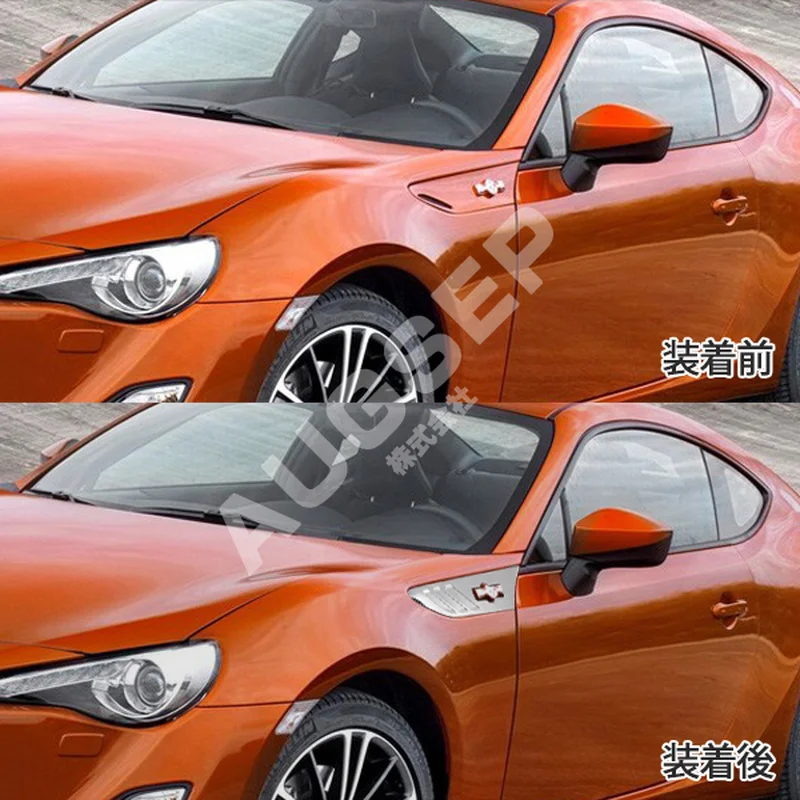 2PCS Car Chrome Accessories for TOYOTA 86 Stainless Steel Car Side Intake Cover Car Styling Sticker Auto Accessories