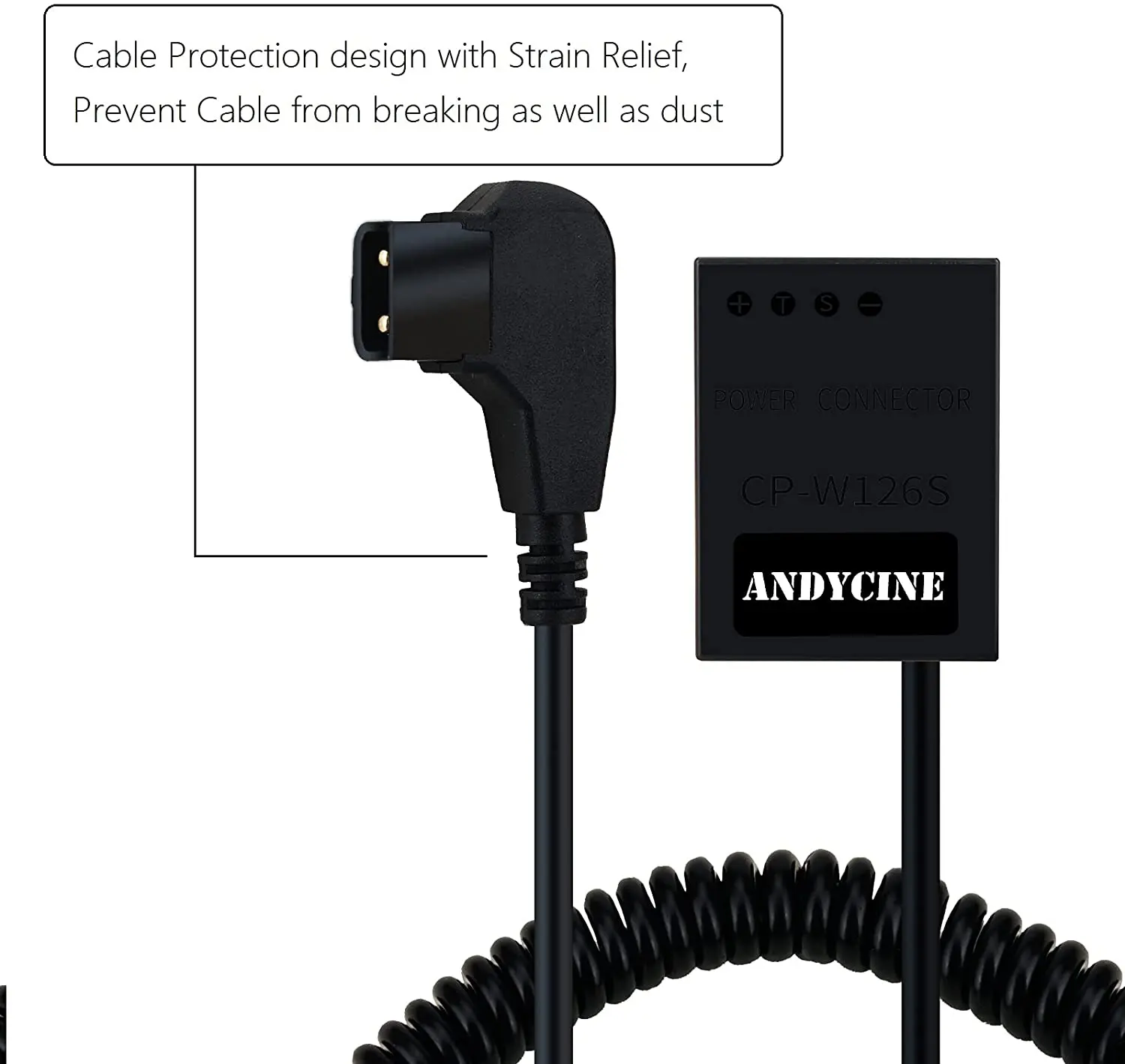 DTap to FUJIFILM CP NP W126S Intelligent Dummy Battery Coiled Cable for  FUJIFILM XT1/XT2/XT3/XT10/XT20/XT30 Cameras