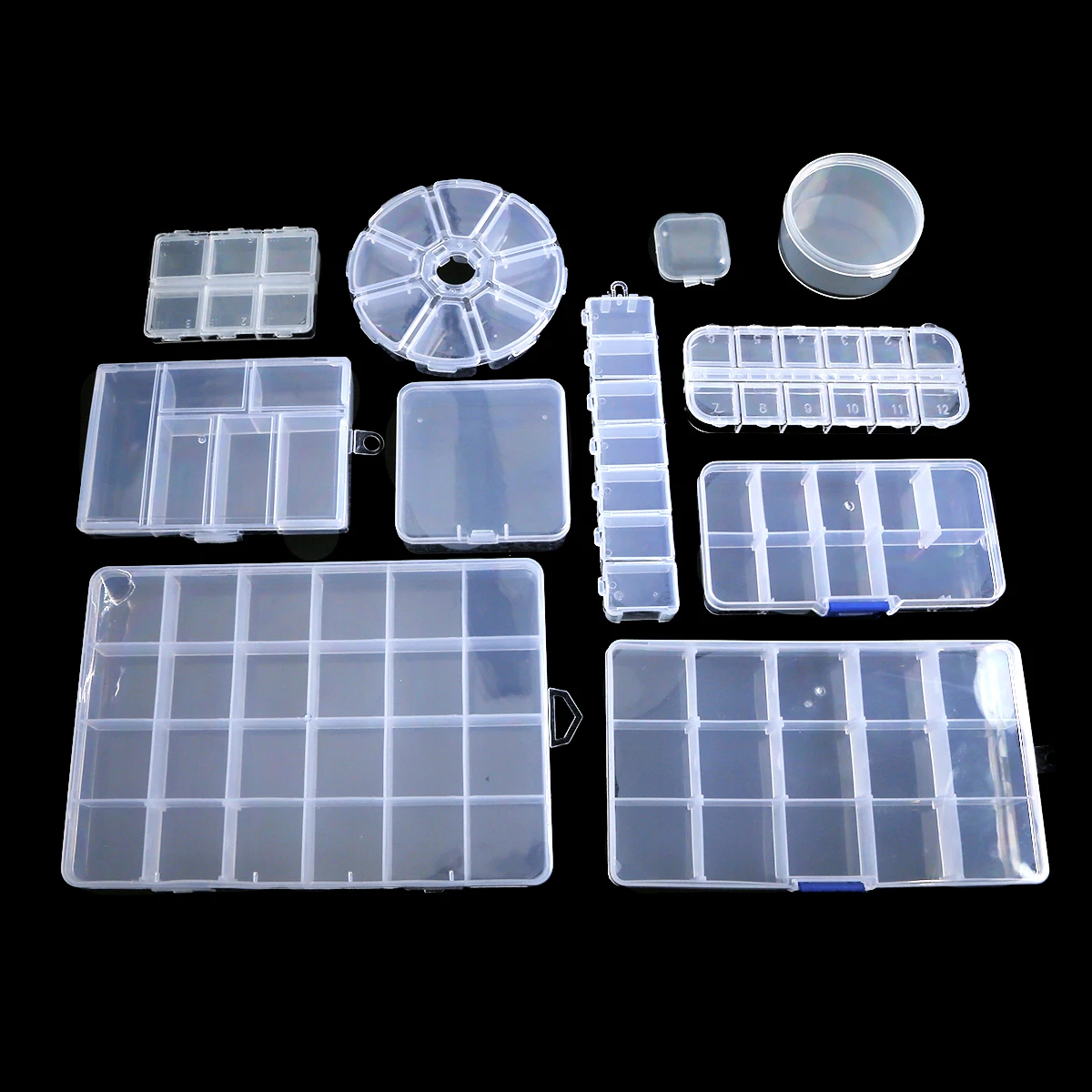 1-5pcs Multisize Plastic Storage Box Compartment Adjustable Container for Sewing Embroidery Cases plastics Boxes Container Tools