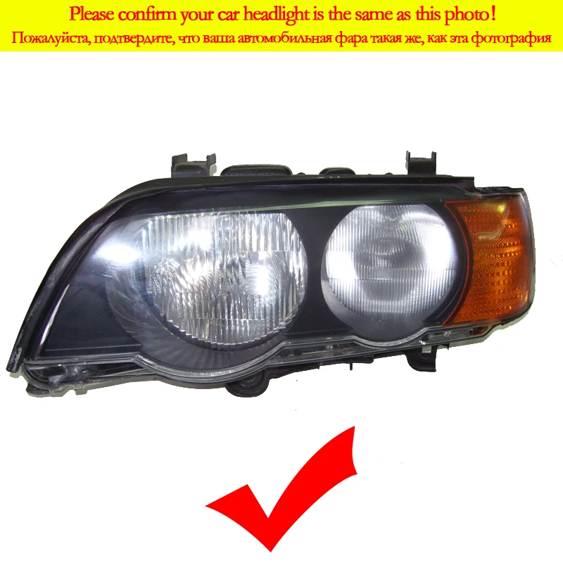 Hight Quality CCFL Angel Eyes Kit Warm White  Ring For BMW X5 E53 Pre facelift 2000 2001 2002 2003 Demon Eye