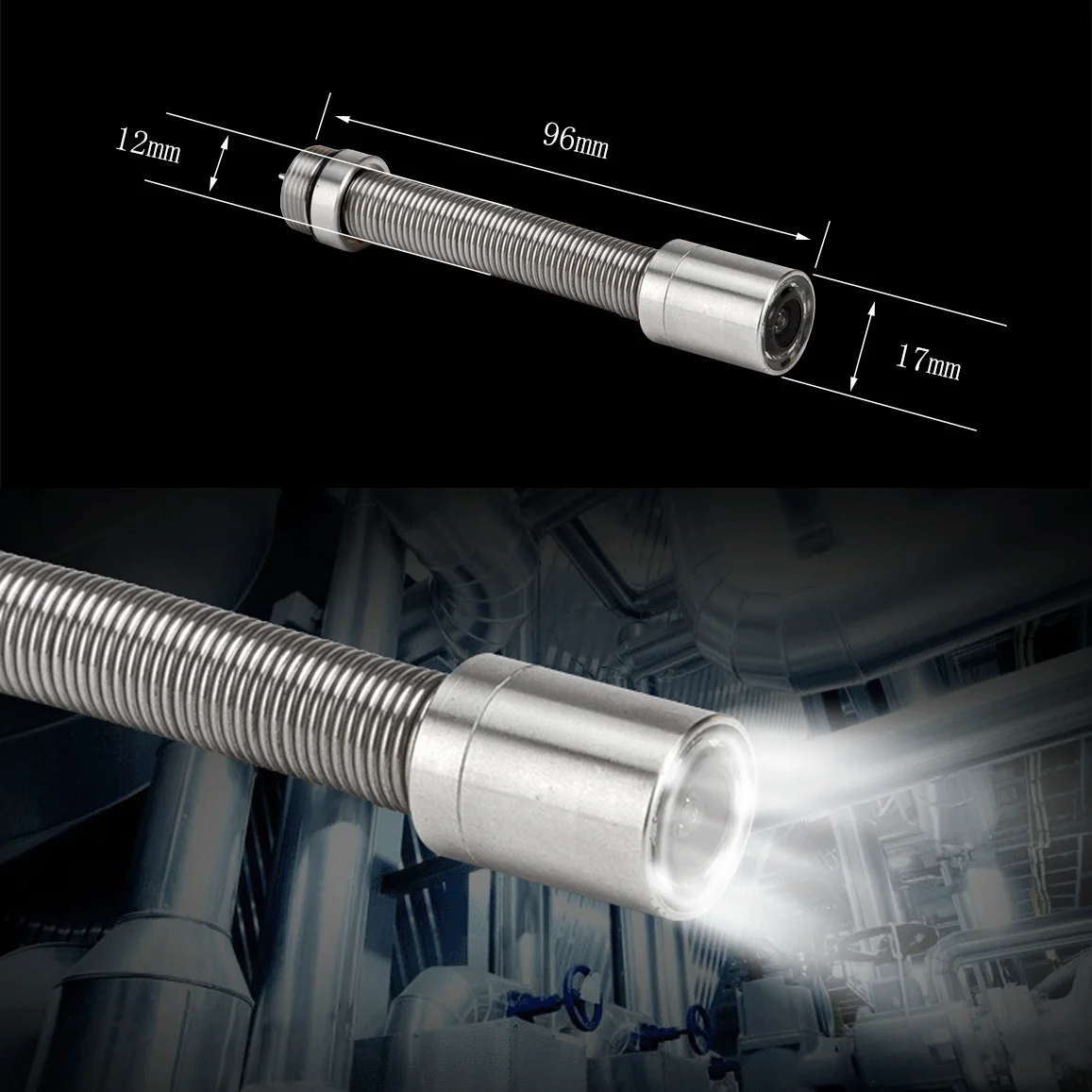 All-In-One Syanspan 9 "Wifi Ip68 Videocamera Naar Pijp Riool Inspectie, 17Mm Afvoer Piping Industriële Endoscoop Met Meter Teller