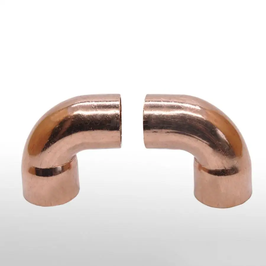 

22.2mm ID x 22.2mm OD x 1.2mm Thickness Copper 90 Elbow Short Radius Scoket Weld End Feed Coupler Plumbing Fitting Water Gas Oil