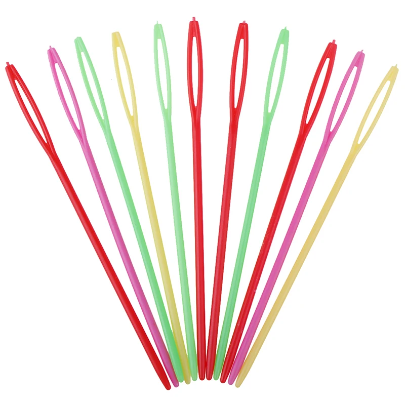 10PCS 7cm /9cm Wool Yarn Needles Plastic Knitting Needles Crochet Hooks Tapestry Children DIY Sweater Weaving Needles Tools