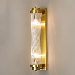 Postmodern Crystal Wall Lamp American Minimalist Living Room Tv Background Aisle Nordic Luxury Bedroom Bedside Led Lights