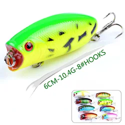 1pcs Crankbait Fishing Lures Floating Topwater Popper Pesca Hard Bait Artificial Wobblers For Pike Carp Trolling Fishing Tackle