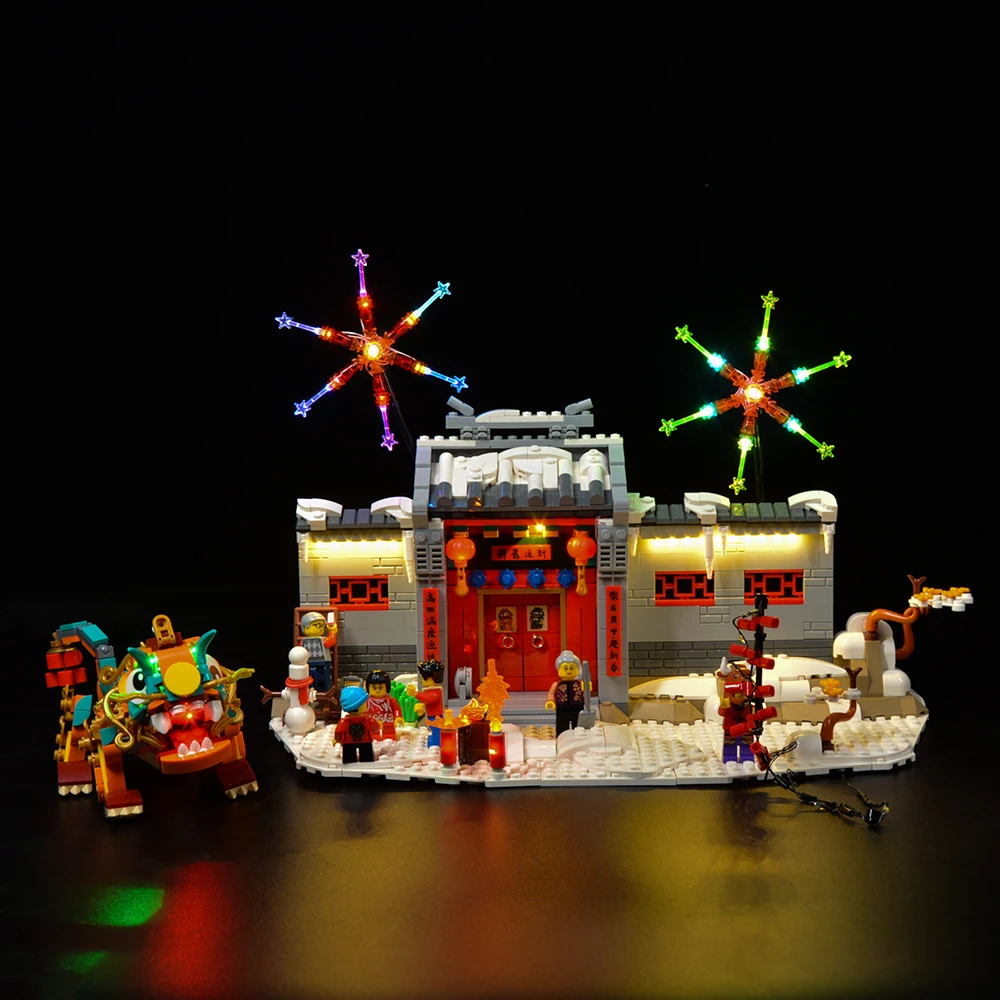 LED Light Kit For 80106 Story of Nian Building Blocks Toys ( Not Included Bricks)