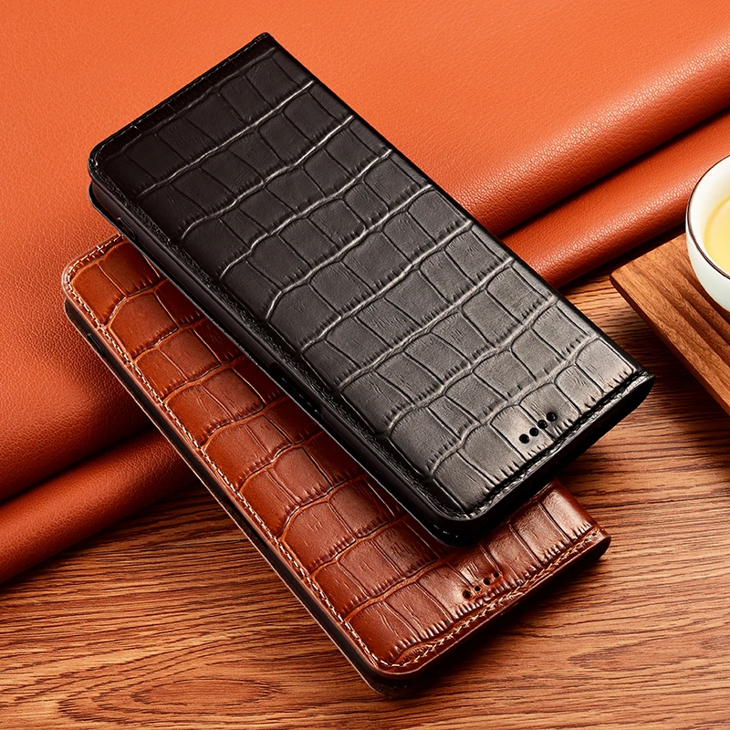 

Lattice Pattern Genuine Leather Magnetic Flip Cover For OPPO Find X2 X3 Neo X2 X3 Pro Lite Cases