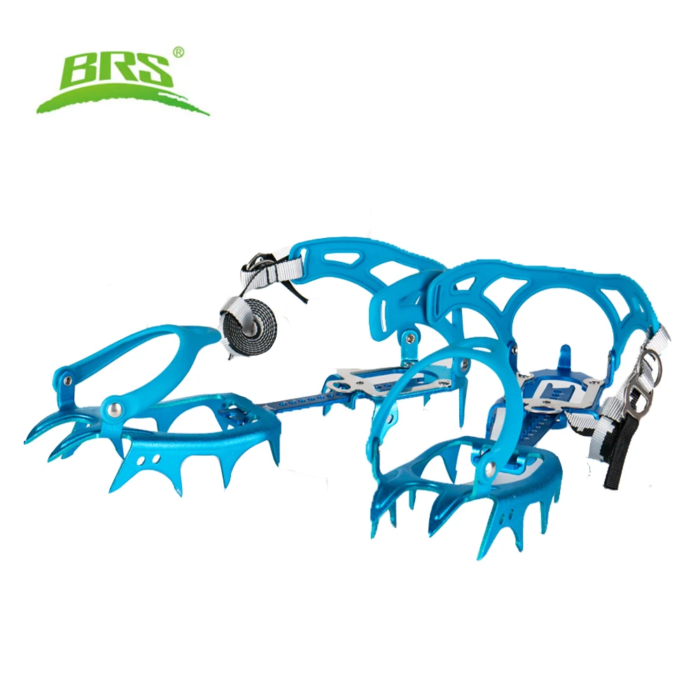 BRS 14 Teeth Bundled Walking Crampons Ultralight Snow Hiking Aluminium Alloy Ice Gripper Winter Outdoor Mountaineering Equipment