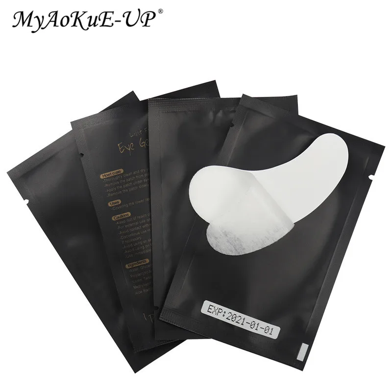 HOT 50/100 Paar Wimpernpads Gel-Patches für Wimpernverlängerung, Augenpad-Aufkleber, Kosmetik-Make-up-Tools – Detail 6