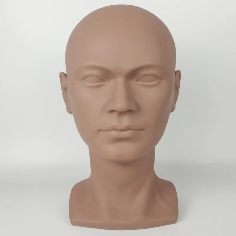 

New Style Men Plastic Head Mannequin Male Head Dark Color On Promotion