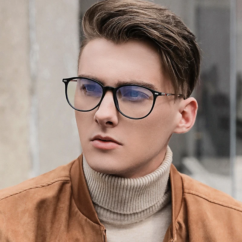 Reven Jate 6911 Alloy Glasses Frame Men Ultralight Women Vintage Round Prescription Eyeglasses Retro Optical Frame Eyewear